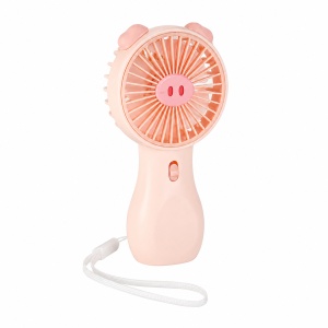 Ventilator portabil copii purcelus roz, reincarcabil USB, mini ventilator compact