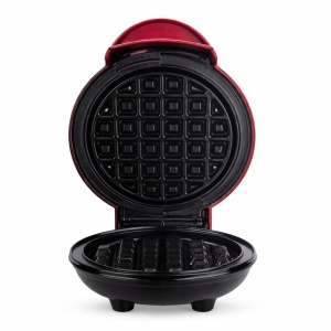 Aparat electric pentru waffles cu placi antiaderente, indicator LED, rosu