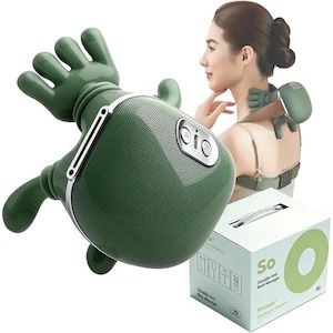 Aparat masaj cervical premium cu incalzire, masaj gat si umeri, deep kneading, portabil