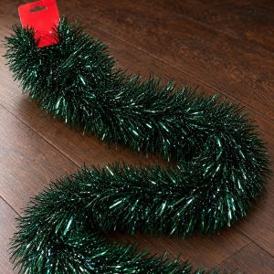 Beteală de Crăciun pentru brad, verde, plastic, lungime 200 cm, diametru 9 cm - Img 4