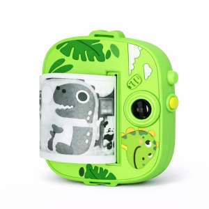 Camera foto instant copii verde cu imprimare termica fara cerneala