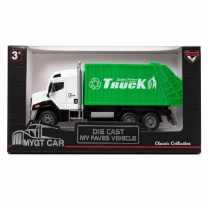 Camion de reciclare verde 26.5x11 cm jucarie copii plastic