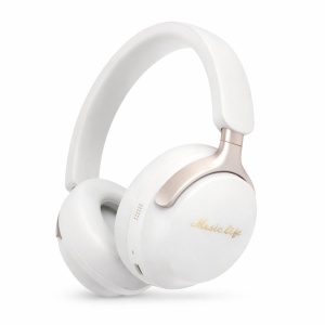 Casti wireless Bluetooth Music Life AKZ22 cu microfon, stereo HD si bass puternic alb - Img 2