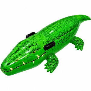 Colac Gonflabil Crocodil Verde 134 cm – cu Mânere, pentru Piscină și Plajă - Img 2
