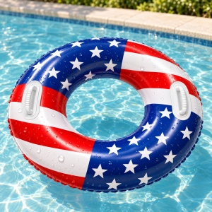 Colac Gonflabil Model Steag, 90 cm, cu Mânere – pentru Piscină și Plajă - Img 6
