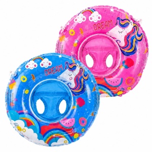 Colac Gonflabil Roz pentru Copii cu Unicorn – Colac Înot PVC Rezistent, 3-6 Ani - Img 2