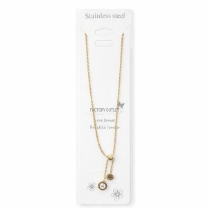 Colier auriu Roxé cu pandantive elegante și cristale fine, reglabil 45+5 cm