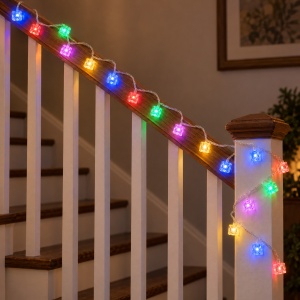 Instalație de Crăciun tip Liniar, 4m, 20 LED multicolor in forma de cub de gheata, interconectabilă - Img 8