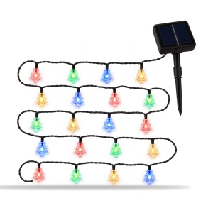 Instalatie Solara de Craciun, 4 m, 20 LED Multicolor in forma de Bradut , Fir Negru - Img 4