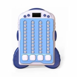 Joc Interactiv Rhythm Lumini Sunete , Jucarie Reflexe Rapide Afisaj Digital Alb Albastru