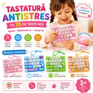 Jucărie Antistres Tastatură – Joc Senzorial, Model Aleatoriu, 3+ Ani