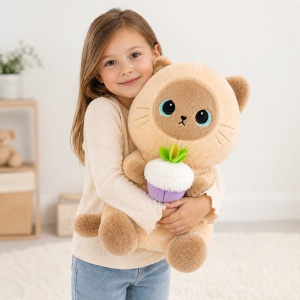 Jucărie de pluș pisicuță 55 cm – jucărie adorabilă pentru copii - Img 2