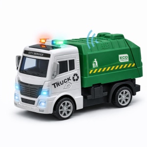 Masina gunoi RC cu lumini si sunet, camion salubritate Eco Truck, copii 3+ - Img 2