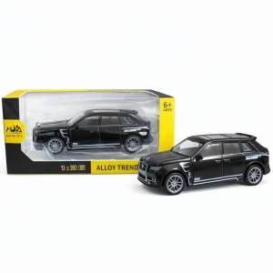Masinuta SUV metalica neagra scara 1:36, model realist, 15 cm