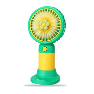 Mini ventilator portabil cu acumulator, 3 trepte de viteză, încărcare USB, model floare - Img 2