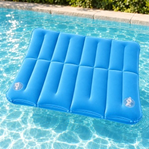 Pernă Gonflabilă Albastru Deschis – Confortabilă și Compactă pentru Plajă, Piscină - Img 5