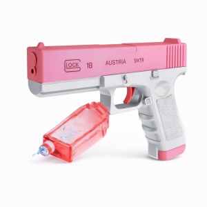 Pistol cu apa electric pentru copii, rezervor detasabil, roz alb