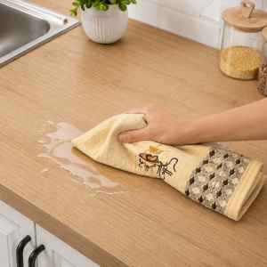 Prosop de Bucătărie 25x50 cm cu Model Cafea – Prosop Crem Absorbant - Img 4