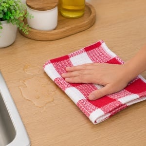 Prosop de Bucătărie din Bumbac 40x60 cm – Prosop în Carouri Mari, Absorbant - Img 4