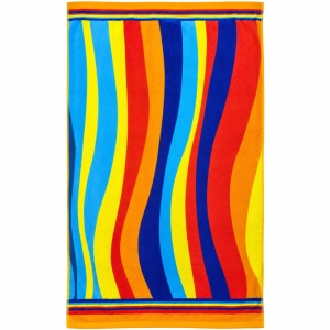 Prosop de Plajă Multicolor cu Dungi – Design Vesel de Vară - Img 2