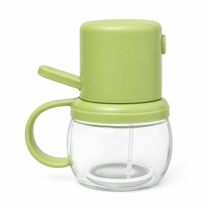 Pulverizator ulei 210 ml, 13x8.5 cm, spray bucatarie, sticla, dozare uniforma, verde