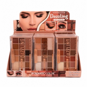 Set 12 Palete Farduri de Pleoape Romantic Color Dazzling Matte & Bright – 18 Nuanțe Mate și Sidefate