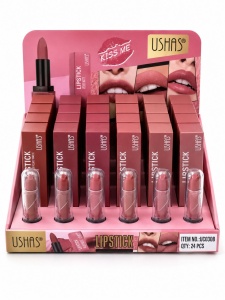 Set 24 Rujuri Mate USHAS Kiss Me – Culoare Intensă, Textură Catifelată și Rezistență Îndelungată