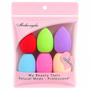 Set 6 Bureței pentru Machiaj Multicolor, tip lacrima – Ultra Moi și Reutilizabili