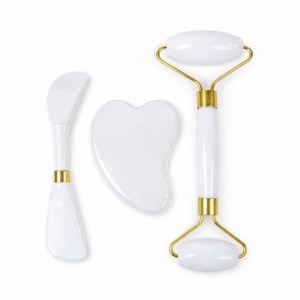 Set masaj facial 3 piese, diverse culori:alb, rosu, mov