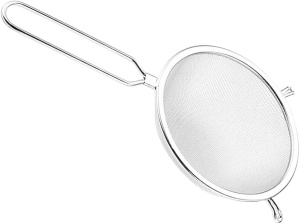 Strecuratoare bucatarie inox 18 cm, sita metalica fina pentru strecurat alimente
