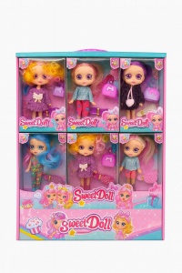 1 BUC Papusi Sweet Doll cu Accesorii Fashion , Papusi Colorate pentru Fetite 41x32cm(per set)