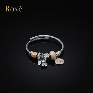 Bratara ROXE argintie cu ursulet charmuri elegante dama cadou stil modern - Img 3