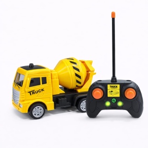 Camion de construcții cu lumini și telecomandă din plastic City Builders