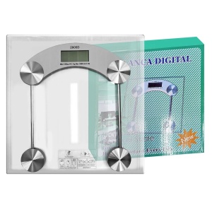 Cântar personal digital cu suprafață de sticlă, transparent - Img 4