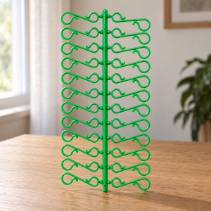 Cârlige agățătoare pentru globuri de brad, plastic verde, set 48 bucăți, 17x8cm - Img 6