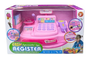 Casa de marcat roz pentru copii, jucărie interactivă cu sunete și funcții realiste, 23,5x15x13,5 cm