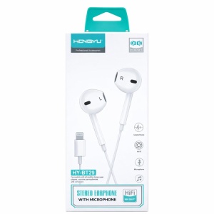 Casti stereo cu fir Lightning pentru iPhone, microfon si control volum