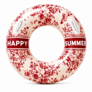 Colac Gonflabil Roșu Happy Summer 90 cm – Colac de Înot pentru Piscină și Plajă