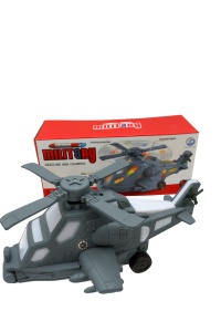 Elicopter Militar Jucarie 25x11 cm cu Lumini si Sunete , Model de Atac, Rotori Functionali