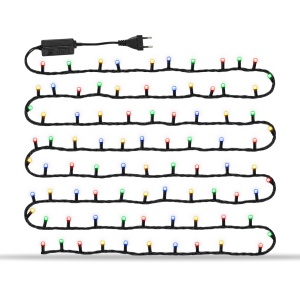 Instalatie LED tip Liniar, 50 m, 400 LED Multicolor, fir negru, multiple jocuri de lumini - Img 4