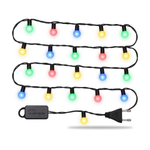 Instalație LED Tip liniară, 40 LED multicolor, model globulet, 4 m, fir negru - Img 11