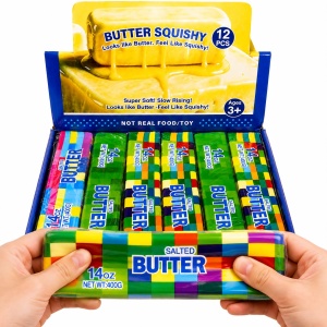 Jucărie Antistres Squishy Butter Multicolor, 23 cm, Slow Rising, Model Aleatoriu - Img 4