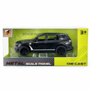 Masinuta metalica SUV neagra, scara model, usi mobile, 15,5 x 7 cm - Img 2