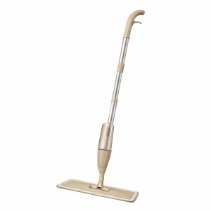 Mop plat cu pulverizator și rezervor integrat pentru curățarea rapidă a pardoselilor, Crem