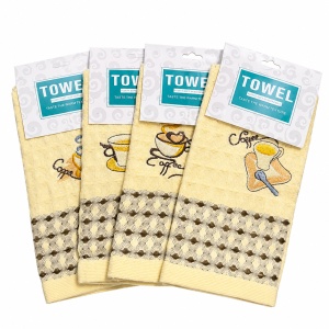 Prosop de Bucătărie 25x50 cm cu Model Cafea – Prosop Crem Absorbant - Img 2