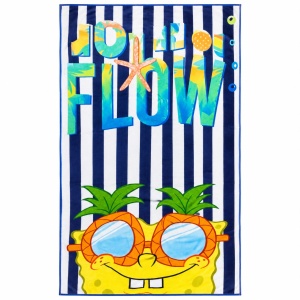 Prosop de Plajă cu Personaj Vesel și Ochelari Ananas – Design Tropical Colorat