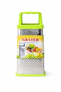 Razatoare bucatarie inox cu 4 fete 23x10 cm, maner si baza verde deschis - Img 2