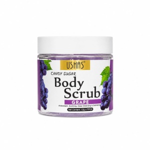 Scrub de Corp cu Struguri Ushas Candy Sugar – Exfoliant cu Extract de Struguri, Curățare Profundă