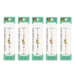 Set 12 Brățări cu Pandantiv Scoici, Reglabile, Multicolore, cu Perle Decorative și Detalii Aurii