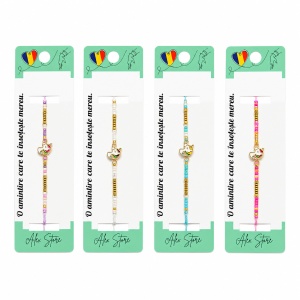 Set 12 Brățări cu Unicorn , Reglabile, Multicolore, Mărgele Colorate